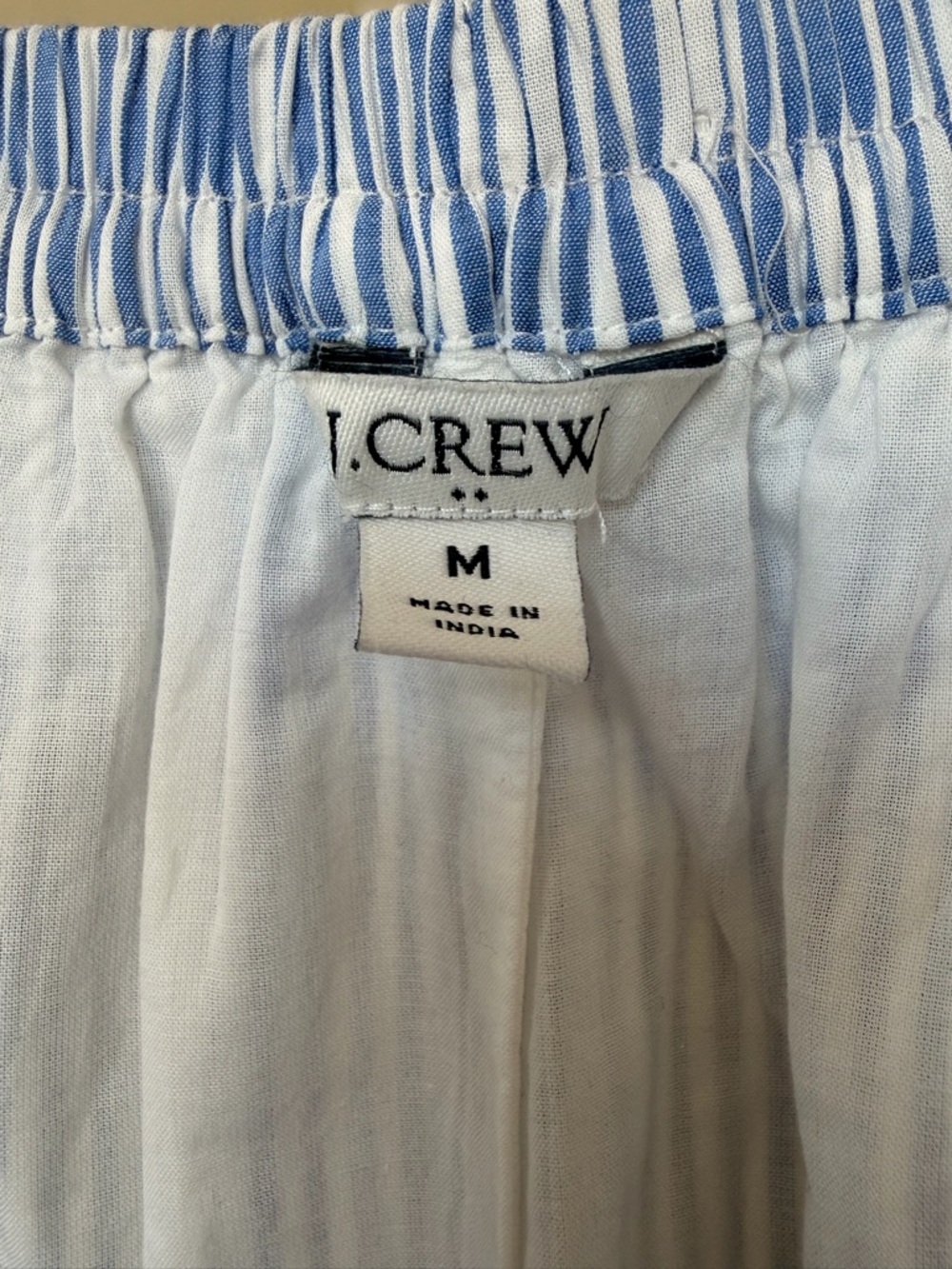 J. Crew Blue and White Striped Tiered Maxi Skirt - Picture 2 of 14